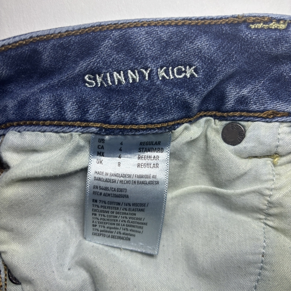 American Eagle Outfitters Dark Blue Skinny Jeans - Picture 3 of 3